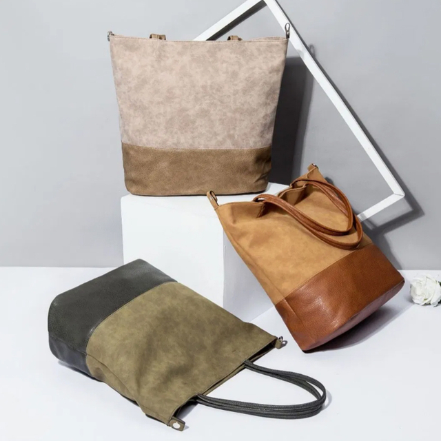 Hot New Splicing Fashion Shoulder Bag Large Capacity Ladies Tote Bag
